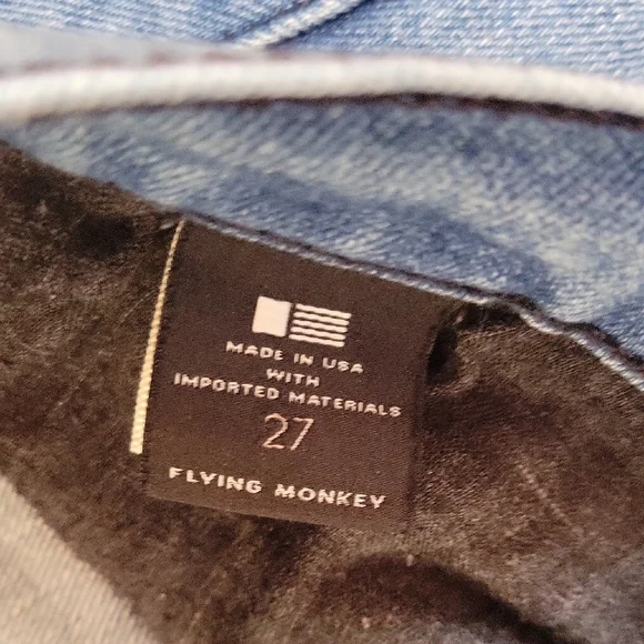 Flying Monkey Light Blue Skinny Jeans with Zipper Accents SIZE 27 - Picture 3 of 10